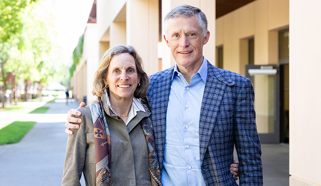Diane and Andreas Halvorsen, MBA ’90, are providing foundational support for the Stanford Leadership Institute. | SF Photo Agency